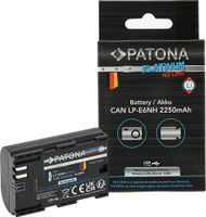 Bateri për kamera PATONA Platinum, Canon LP-E6NH, 2250mAh, Li-Ion, me USB-C