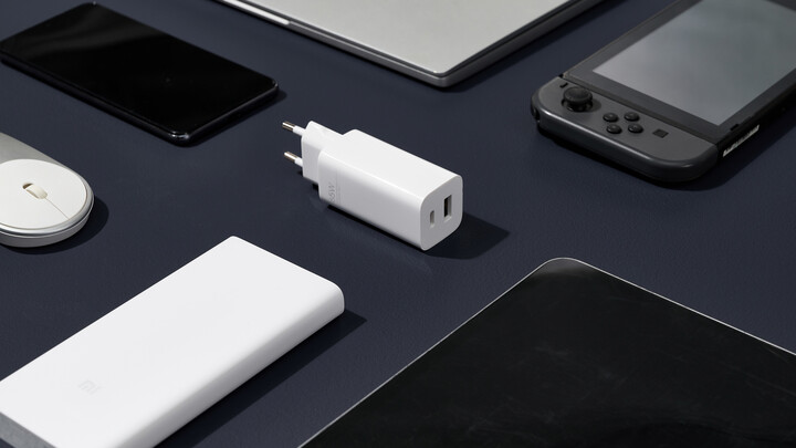 Karikues Xiaomi GaN, USB-A, USB-C, 65W, i bardhë