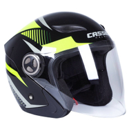 Helmetë moto Cassida Flu Classic LED, polikarbonat, dritë reflektuese, e zezë
