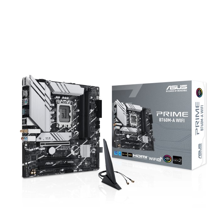 Pllakë amë Asus PRIME B760M-A WIFI, LGA 1700, Wi-Fi 6, e zezë