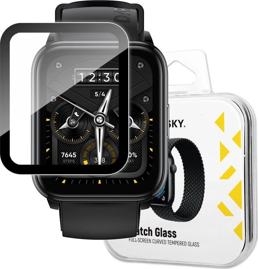 Xham mbrojtës hibrid Wozinsky për Realme Watch 2 Pro, transparencë e lartë, kornizë e zezë
