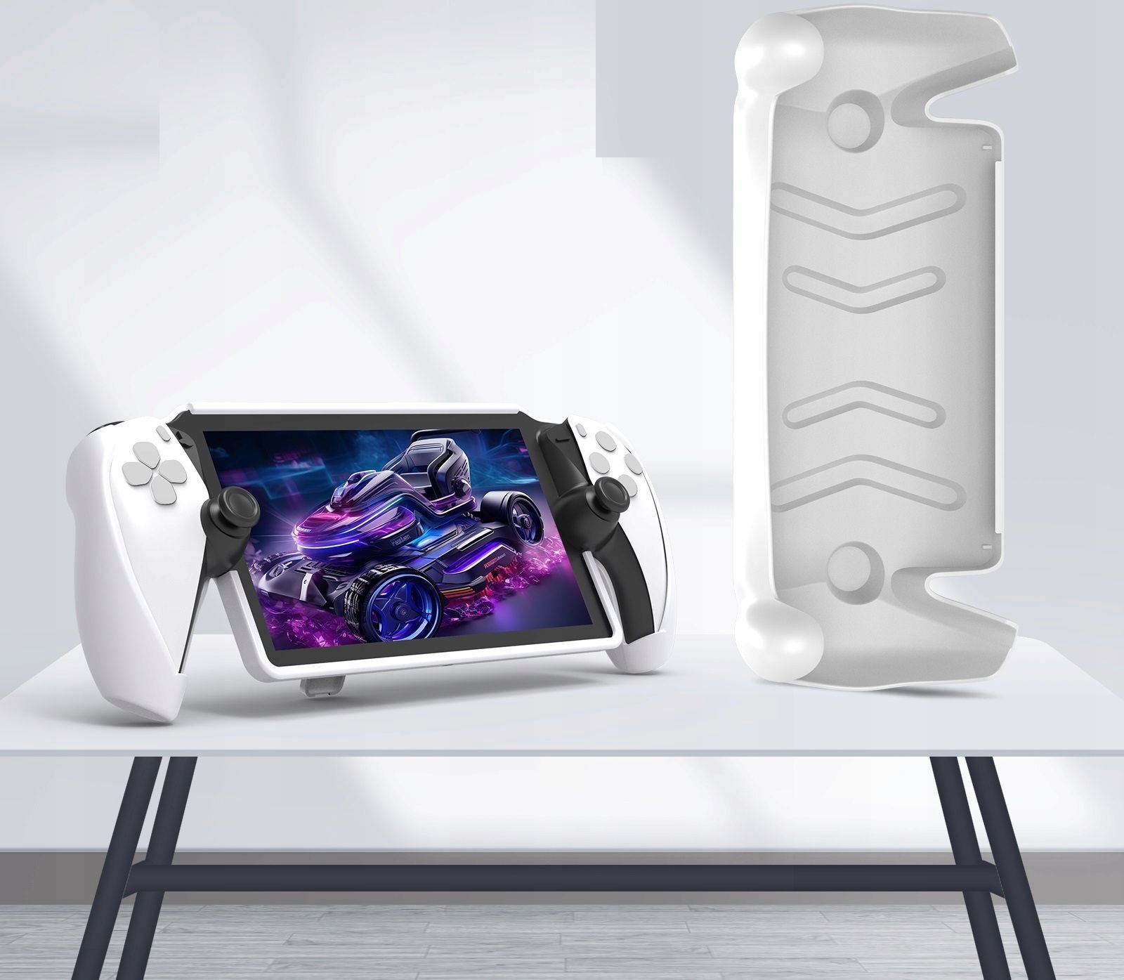Mbulesë 2 në 1 JYS-P5188 për Sony PlayStation PS Portal, mbrojtje përpara dhe pas, e bardhë