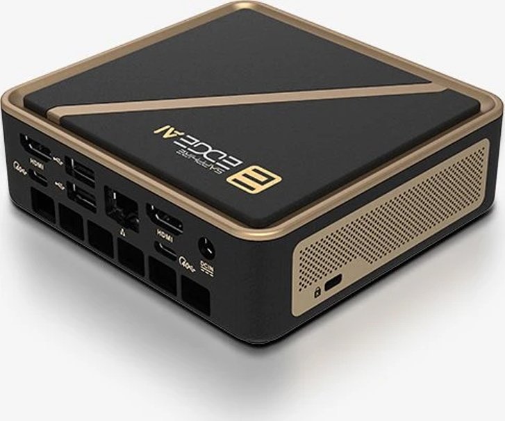 Mini PC barebone Sapphire EDGE AI 370, AMD Ryzen AI 9 HX 370, DDR5, 3x M.2, i zi