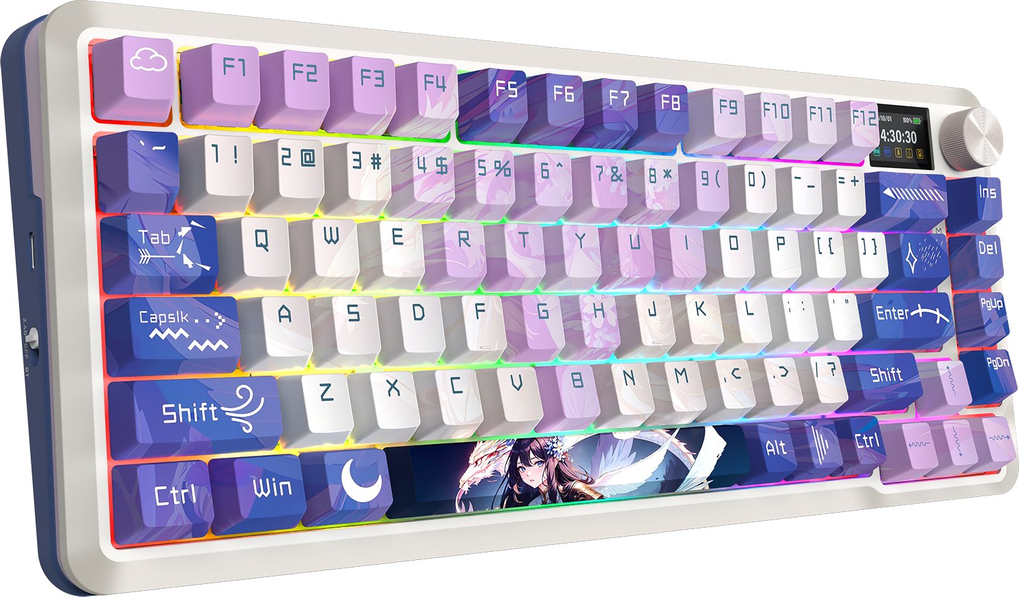 Tastierë mekanike Redragon K708AK RGB Pro Leopard L, 75%, RGB, e zezë