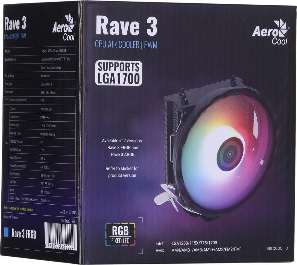 Ftohës CPU Aerocool Rave 3 FRGB