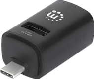 Hub USB-C Manhattan Ultra Compact, 3 porte USB-A, 5 Gbps, gri