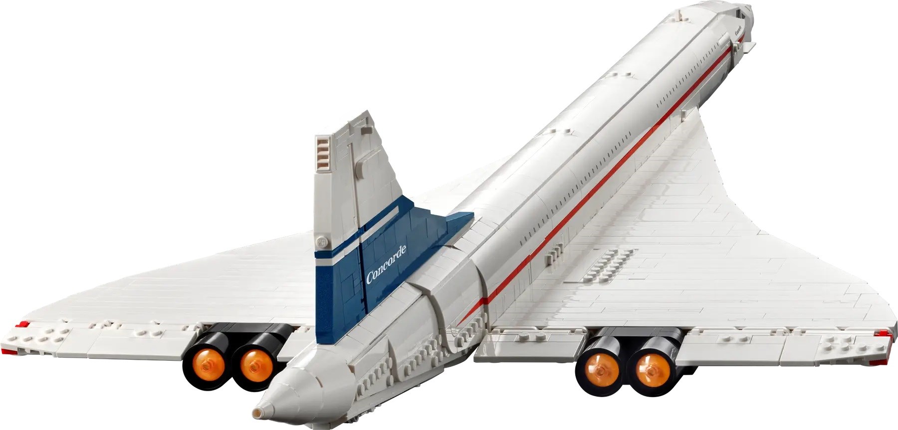 Set ndërtimi LEGO Icons Concorde 10318, model avioni ekspozimi, i bardhë
