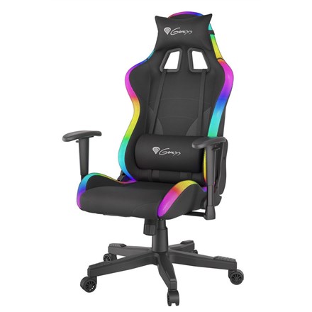 Karrige lojërash NATEC Genesis Trit 600 RGB, 150 kg, e zezë