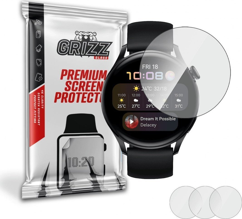 Film mbrojtës GrizzGlass për Huawei Watch 3, hidrogel, transparencë e lartë