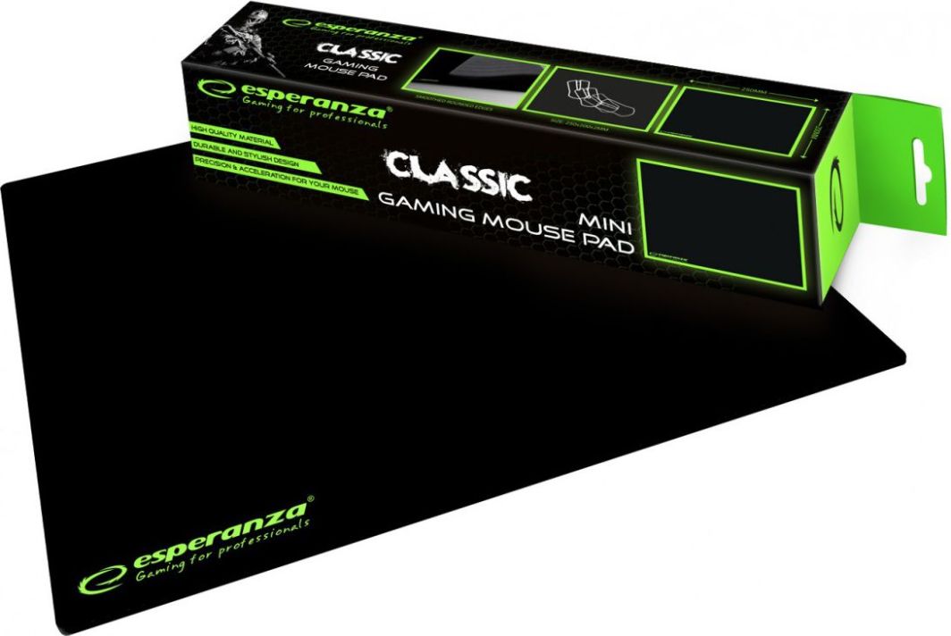 Mauspad Esperanza Classic Mini (EGP101K), 25 cm, e zezë