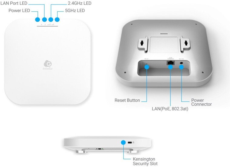 Access Point EnGenius ECW212L, Wi‑Fi 6, Dual Band, i bardhë