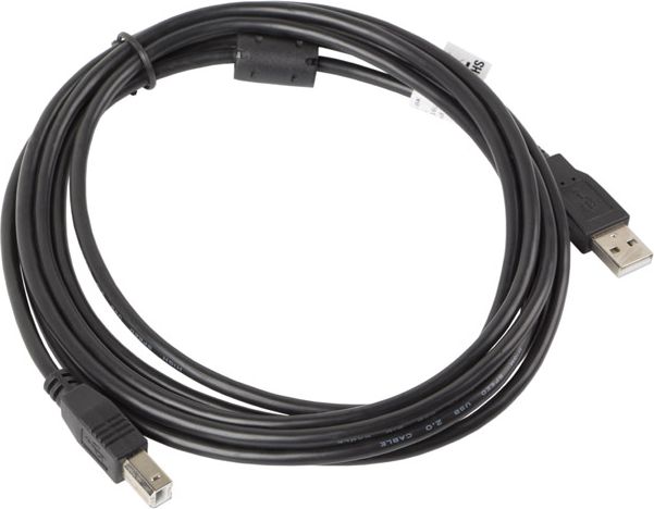 Lanberg USB 2.0 Кабел, USB-A до USB-B, 3 m, Црн