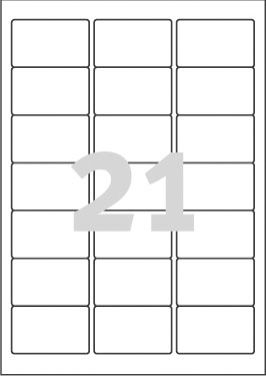 Etiketa ngjitëse transparente Avery Zweckform J8560, 63.5x38.1mm, 25 fletë 525 etiketa