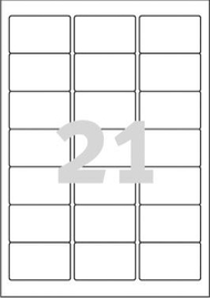 Etiketa ngjitëse transparente Avery Zweckform J8560, 63.5x38.1mm, 25 fletë 525 etiketa