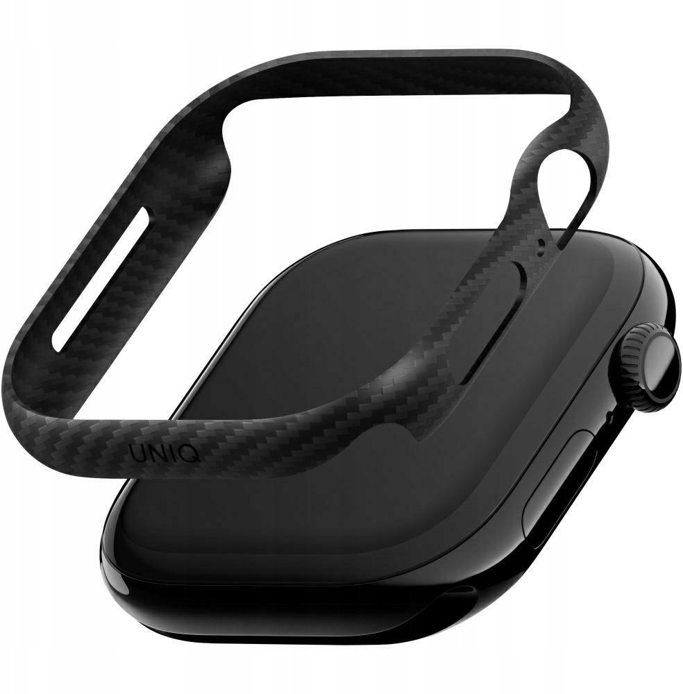 Mbrojtëse UNIQ Keva Verge për Apple Watch Series 10 11 46mm, aramid 600D, e zezë