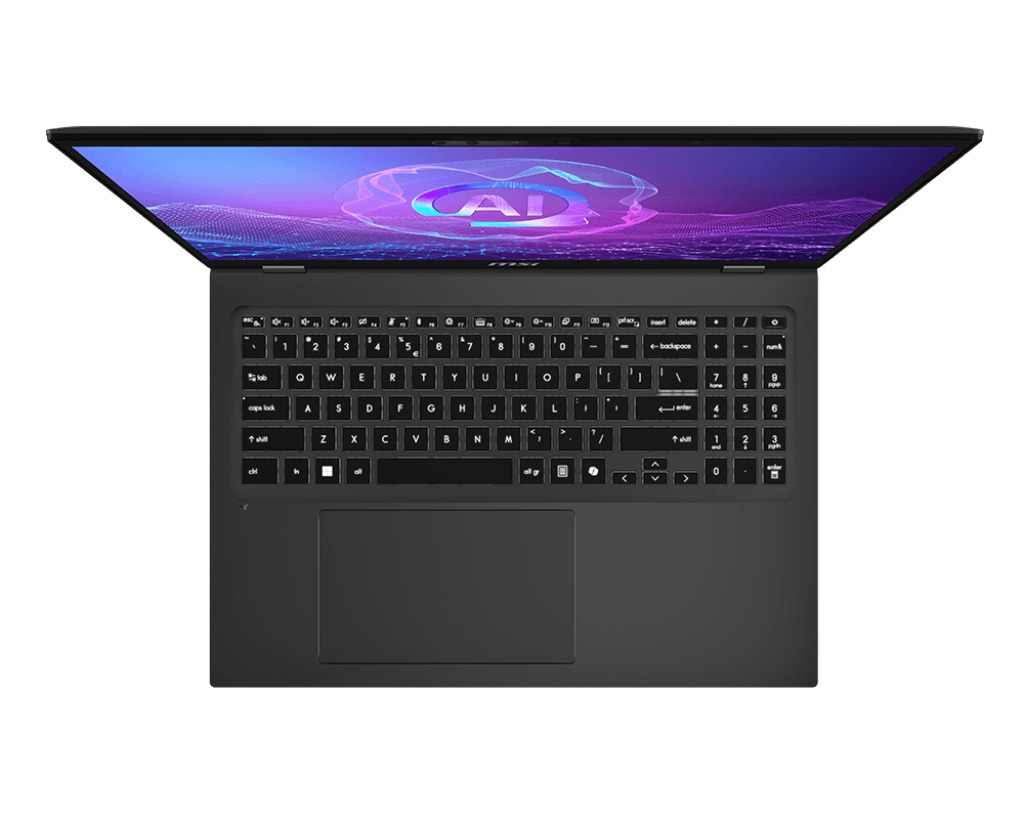 Laptop MSI Prestige/16 AI+ Evo B2VMG, 16", Intel Core Ultra 9-288V, 32GB RAM, 2TB SSD, Intel Arc 140V, i hirtë i errët
