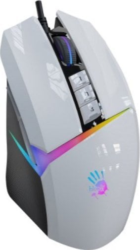 Maus gaming A4tech Bloody W60 Max Activated, me kabllo, RGB, i bardhë
