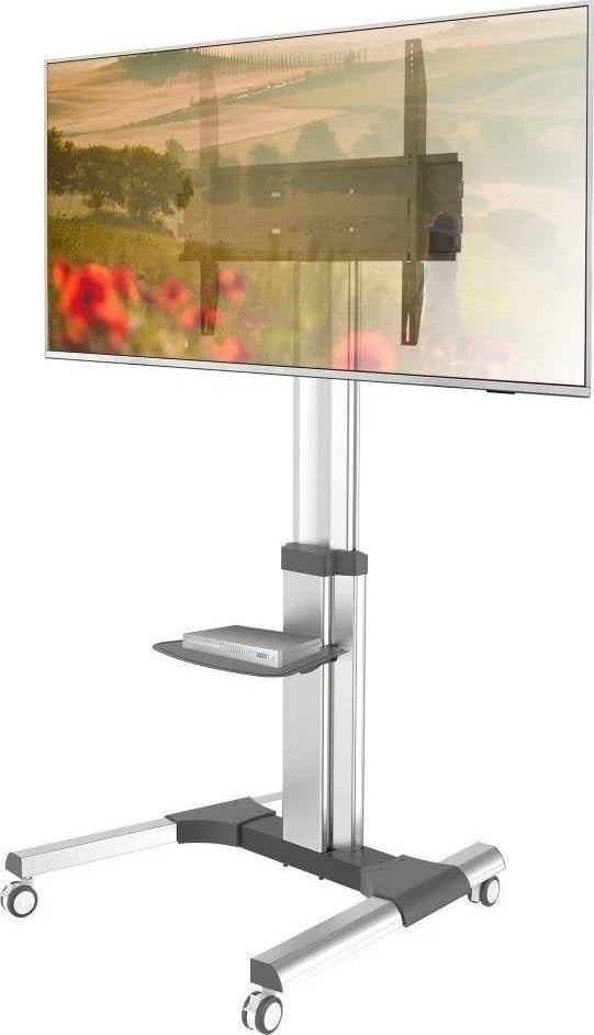 Stendë lëvizëse për TV LCD LED Plasma Neomounts, 50-92", me raft, argjendtë