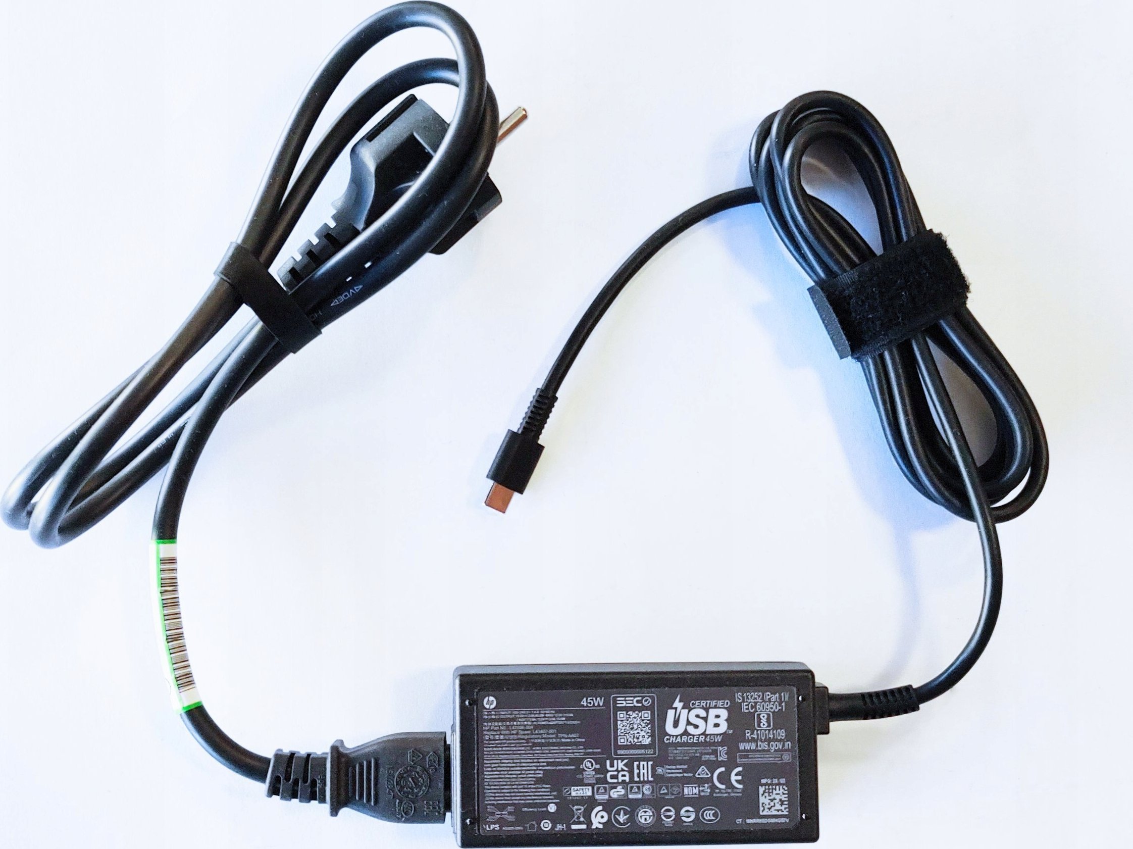 Adapter karikues HP 45W USB C, AC, i zi