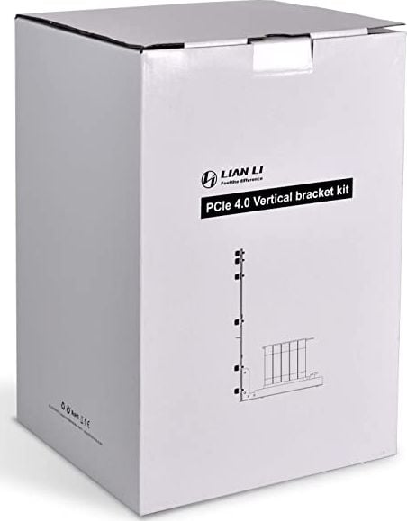 Set panel i pasëm dhe PCIe 4.0 Riser Lian Li O11D Mini, montim vertikal GPU, i bardhë