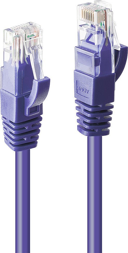 Kabllo rrjeti Lindy Cat.6 U UTP, 5m, vjollcë