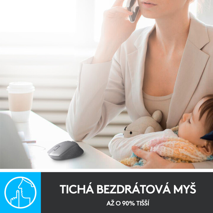 Maus Logitech M330 Silent Plus, i zi