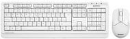 Set tastierë dhe maus A4Tech FG1012, wireless 2.4 GHz, me maus optik, e bardhë