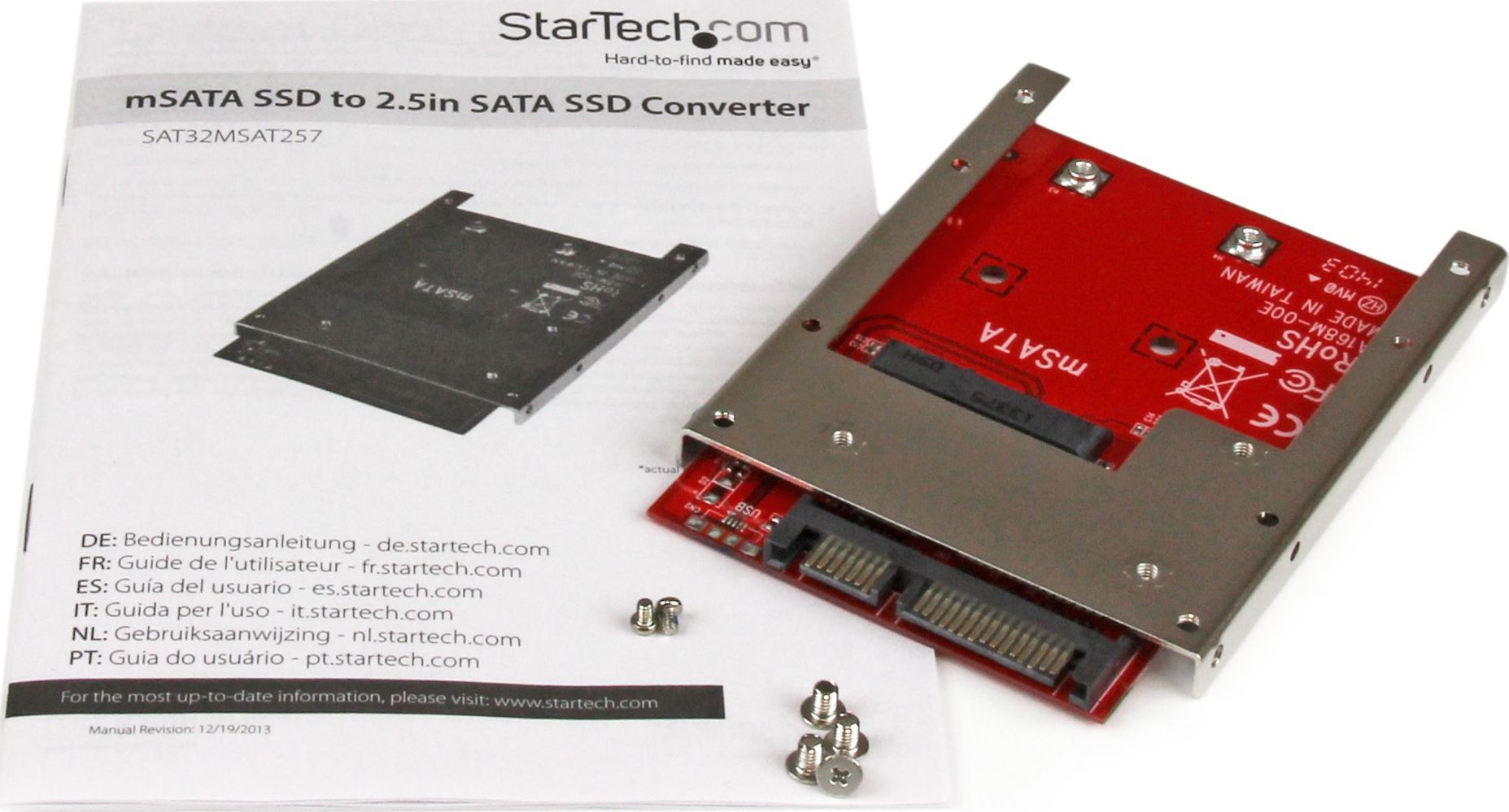 Adapter StarTech.com mSATA në 2.5" SATA, konvertues SSD, i zi