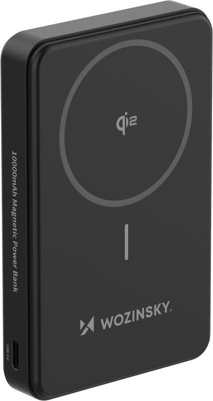 Power bankë magnetike Wozinsky WLWP-10KA0Y3S, 10000mAh, Qi2 15W 22.5W PD, e zezë