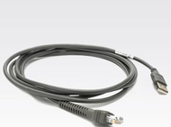 Kabllo lidhëse Zebra CBA-U01-S07ZAR, USB A në RJ, 2.1 m, gri