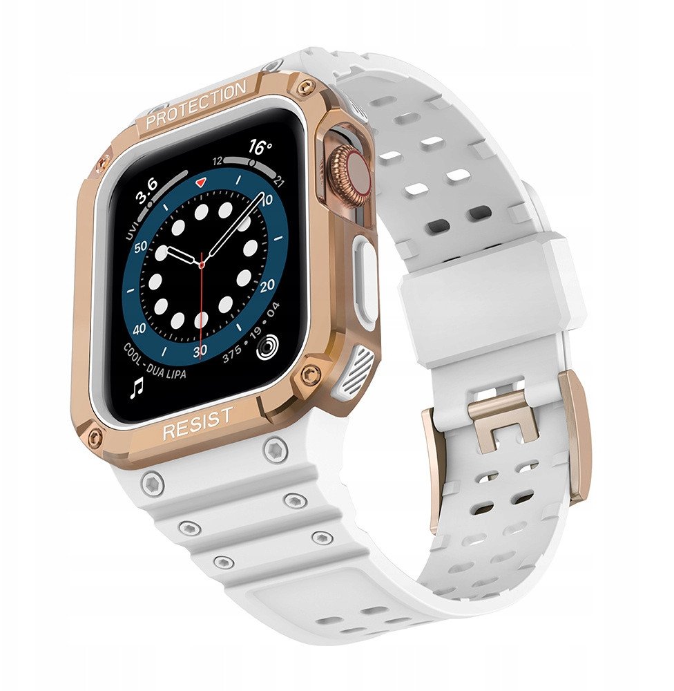 Rrip ore Hurtel Protect me kasë për Apple Watch 7 SE 41 40 38mm, material sintetik TPU, e zezë