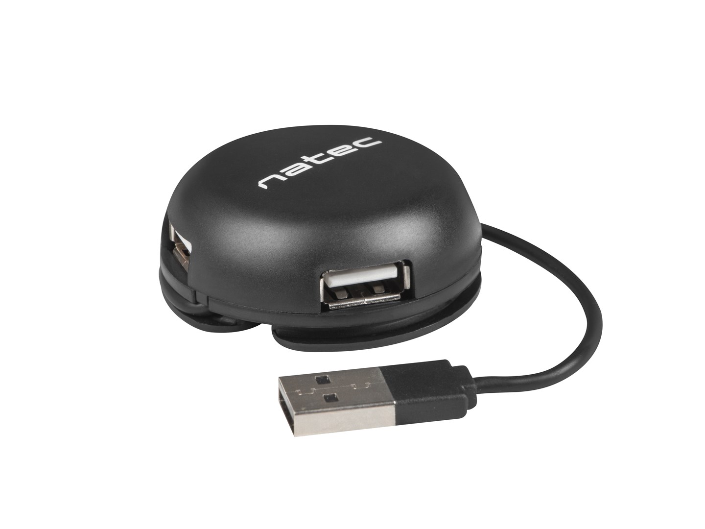 USB Hub Natec Bumblebee, 4 porte, USB 2.0, e zezë