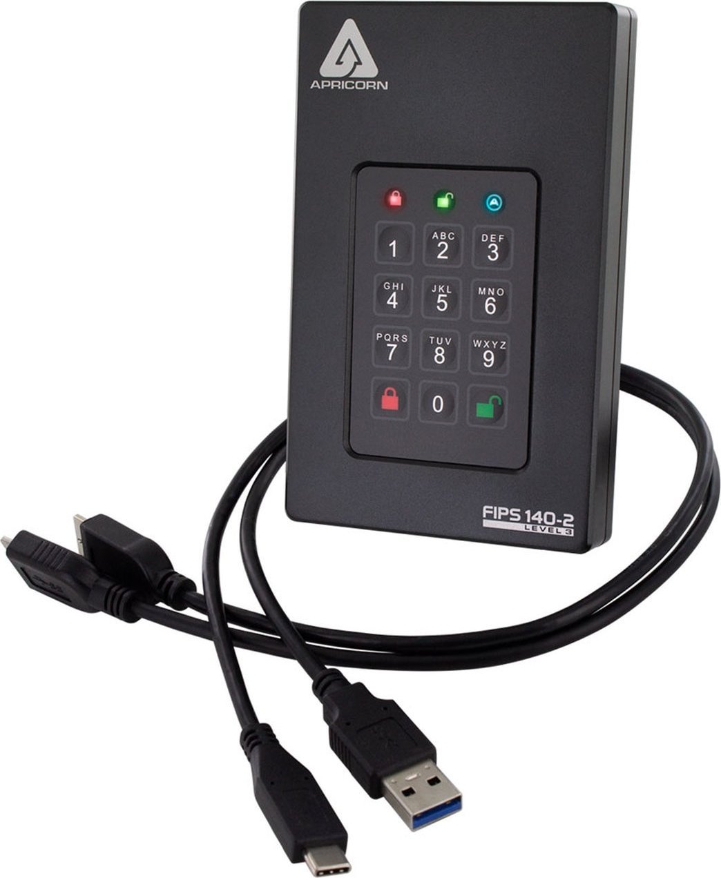 Hard disk i jashtëm Apricorn Aegis Fortress, 2TB, 3.5", i zi