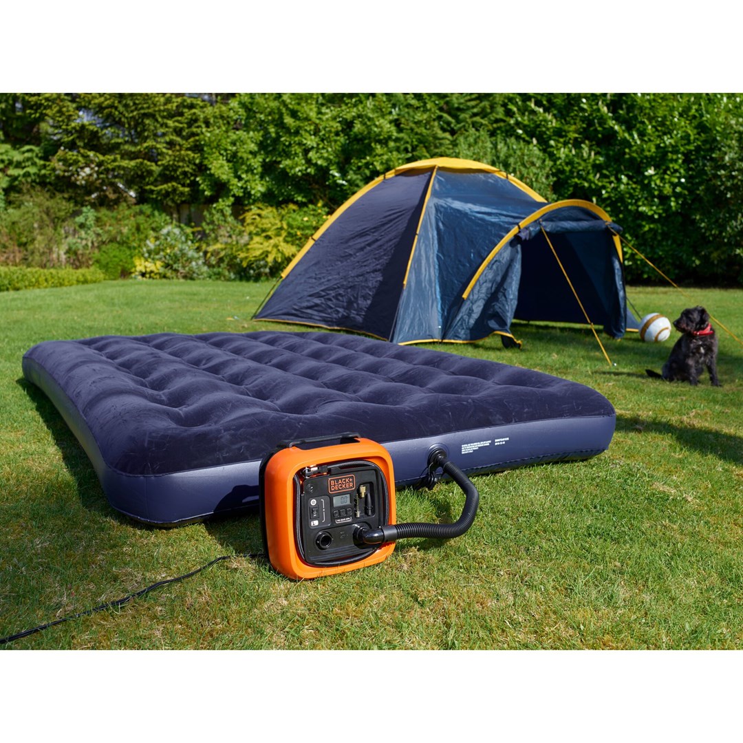 Kompresor për veturë Black&Decker ASI400, 12V, portativ, portokalli