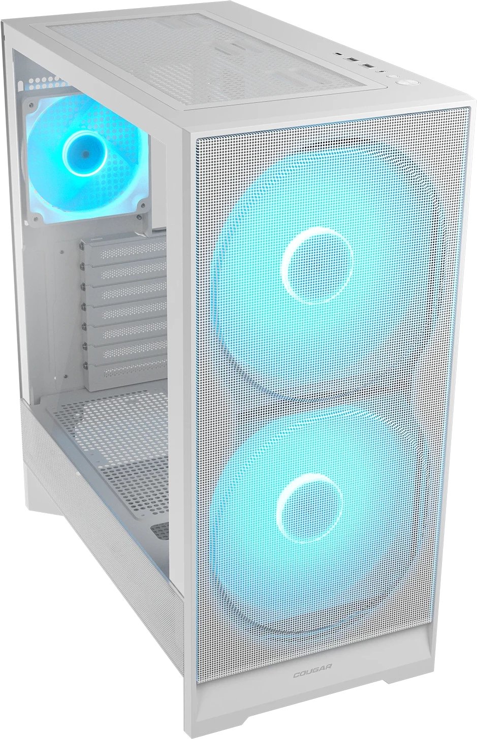 Kuti PC Cougar Airface 180, MIDI Tower, ARGB, e bardhë