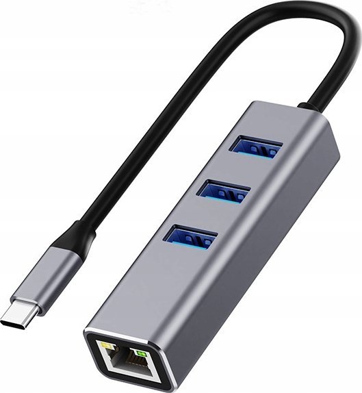 Stacion USB C Bounn JL C3103, 4 në 1, 3x USB 3.0, RJ45, gri