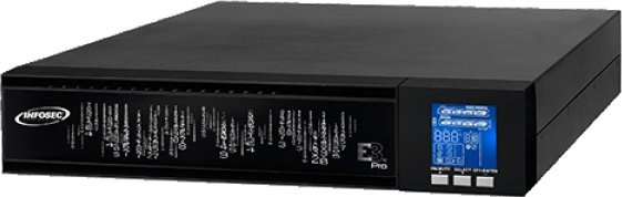 UPS Infosec E3 Pro 2000 RT, 2000VA, On Line Double Conversion, i zi