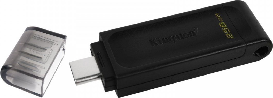 USB C Kingston DT70, 256GB, e zezë