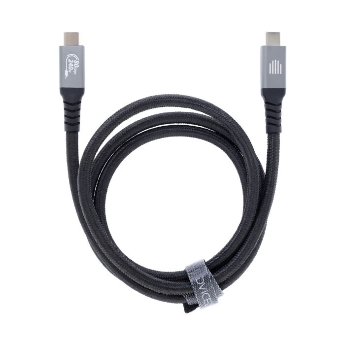 Dviced USB4 Braided Cable, 80 Gbps, 240 W, (Thunderbolt Compatible), 1m, Black