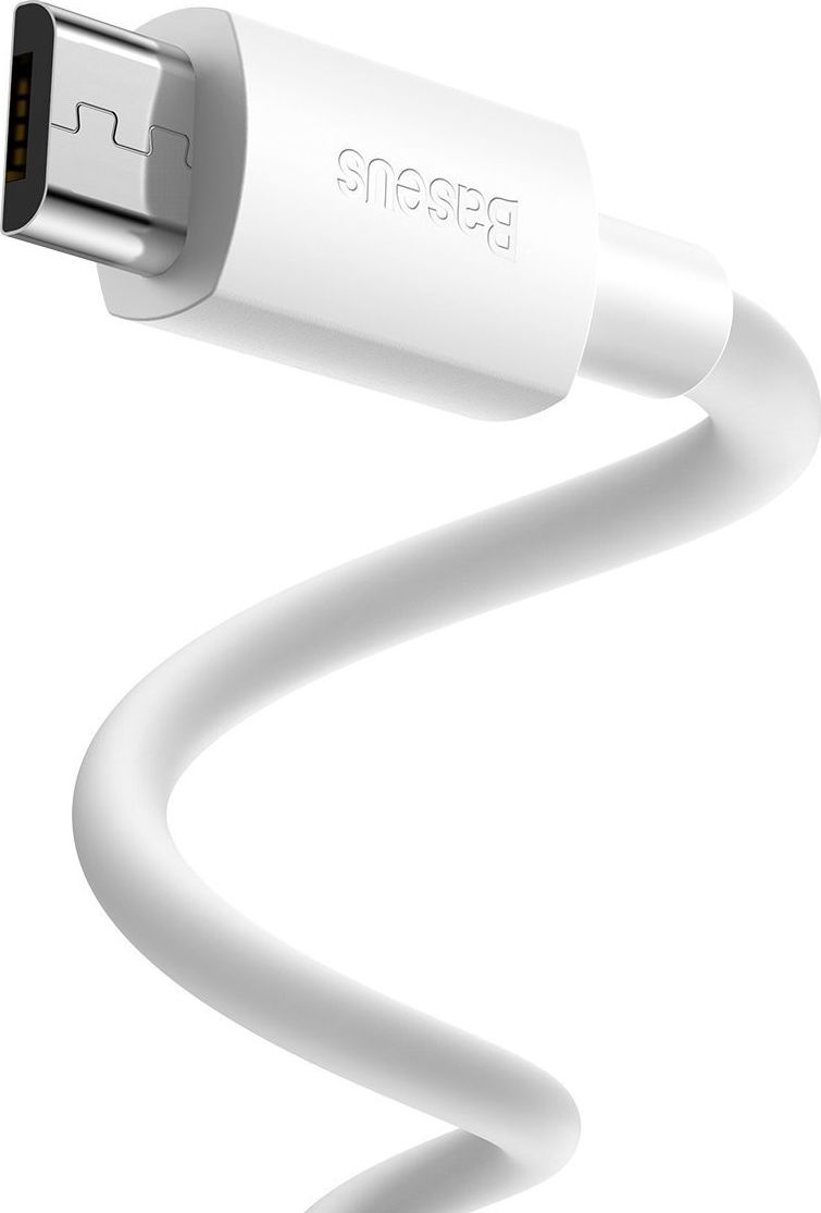 Kabllo USB Baseus USB A në micro USB, 1.5 m, 2.1 A, e bardhë