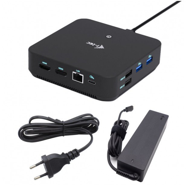 Docking station I-tec USB-C DP Dual HDMI, 3x monitorë 4K, Power Delivery 100W, gri