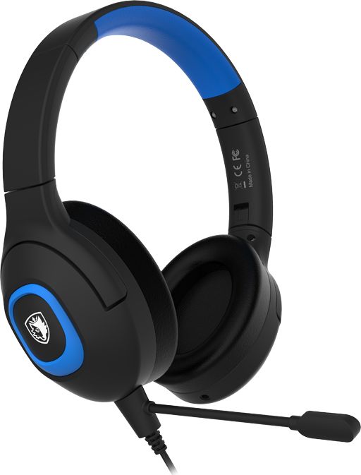 Kufje gaming Sades Shaman SA-724, stereo, me mikrofon, blu