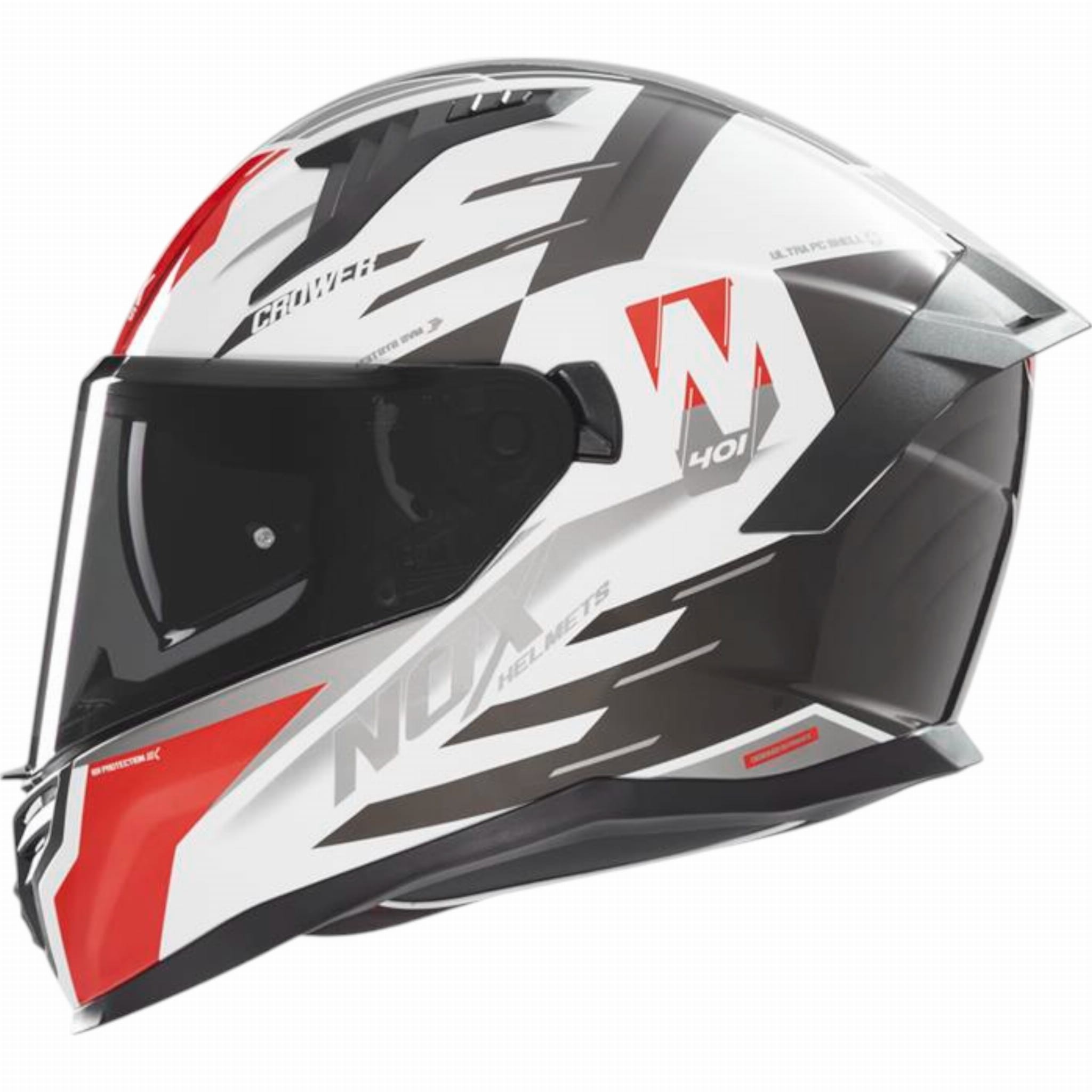 Helmetë moto Nox Blenda N401, full face, për të rritur, madhësia XL, e zezë