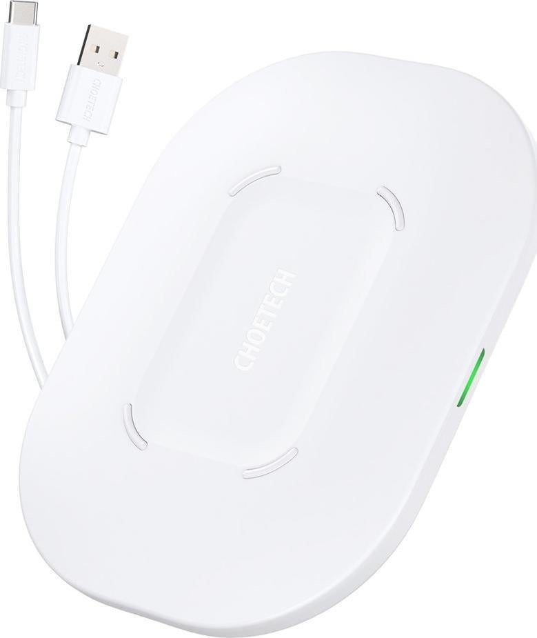 Karikues wireless Choetech T550 F, Qi, 15W, i bardhë