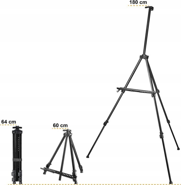 Kavalet Walimex Pro Easel XL, 60-180cm, alumin, deri 140cm, gri