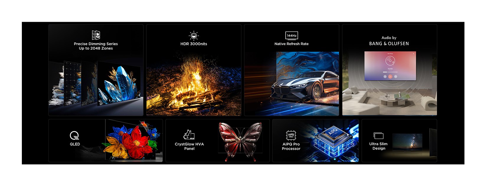 Televizor TCL C7K, 55", 4K Mini LED, Google TV, i zi