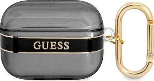 Kuti mbrojtëse Guess Strap Collection për AirPods Pro, me rrip, e zezë
