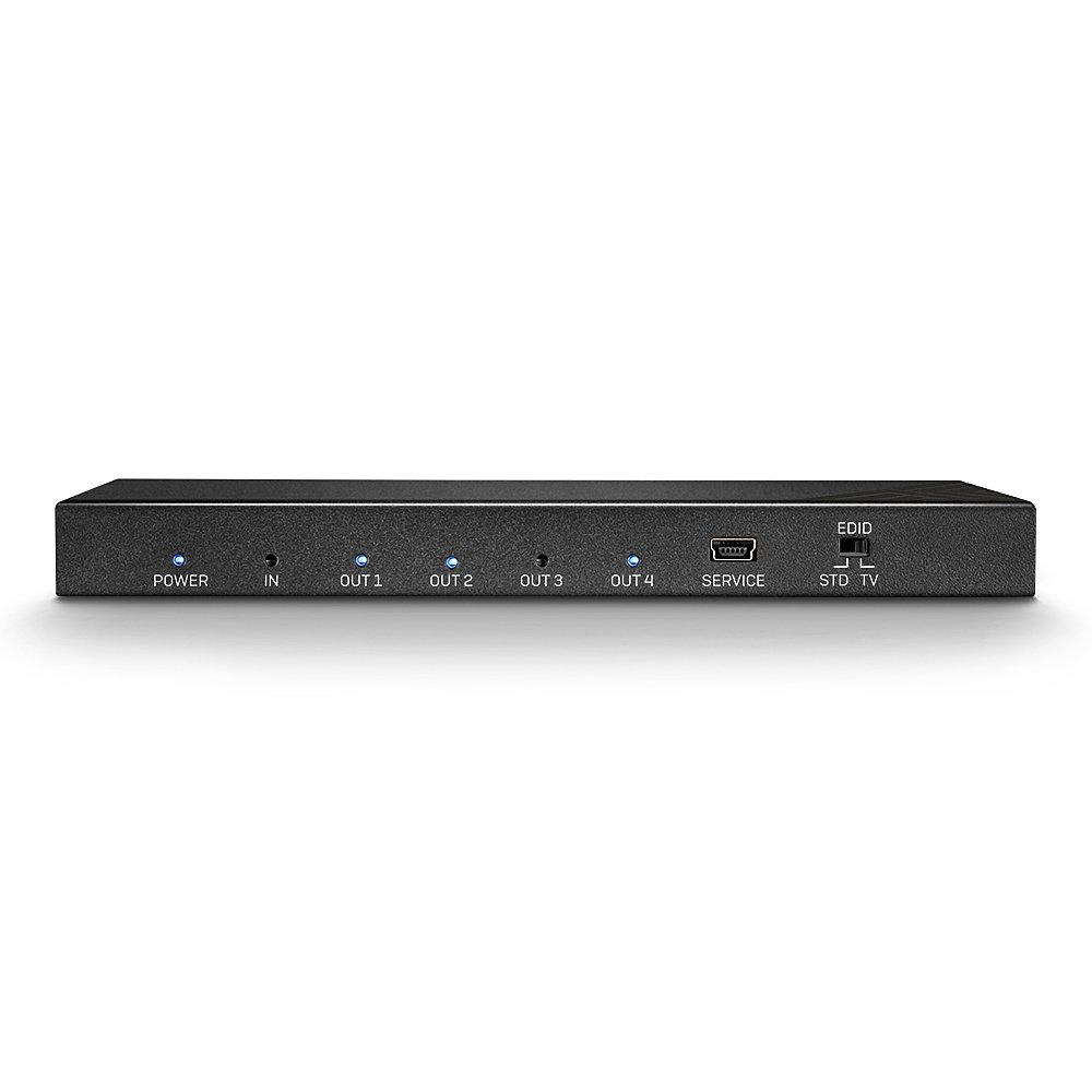 Ndarës HDMI Lindy 2.0, 4 porta, 18 Gbps, i zi
