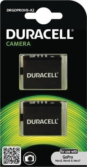 Bateri rikarikueshme Duracell Li Ion, 1250mAh, 3.8V, për GoPro Hero 5 6 7