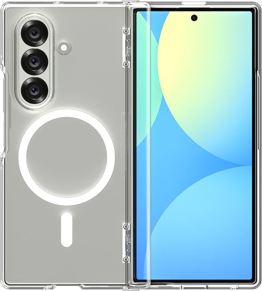 Mbrojtëse telefoni Spigen Ultra Hybrid Pro MagSafe, për Samsung Galaxy Z Fold7, transparente, me detaje të bardha